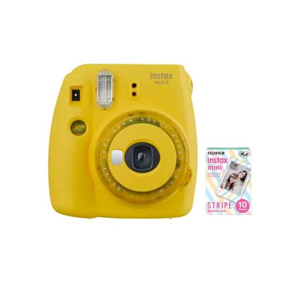 دوربین عکاسی چاپ سریع فوجی فیلم Instax Mini 9 به همراه کاغذ 10 تایی طرح Stripe - Image 2
