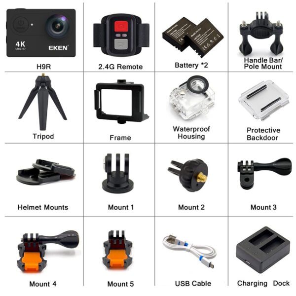 دوربین فیلم برداری ورزشی H9R Action Camera - Image 4