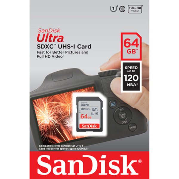 کارت حافظه سندیسک 64 گیگابایت Ultra UHS-I SDXC سرعت 120مگابایت - Image 4