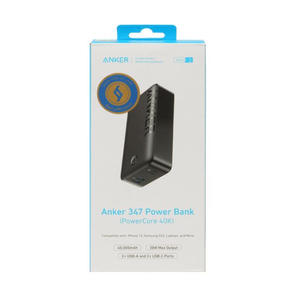 پاوربانک انکر  (PD و فست شارژ) Anker 30W 40000mAh PowerCore A1377 - مشکی - Image 2