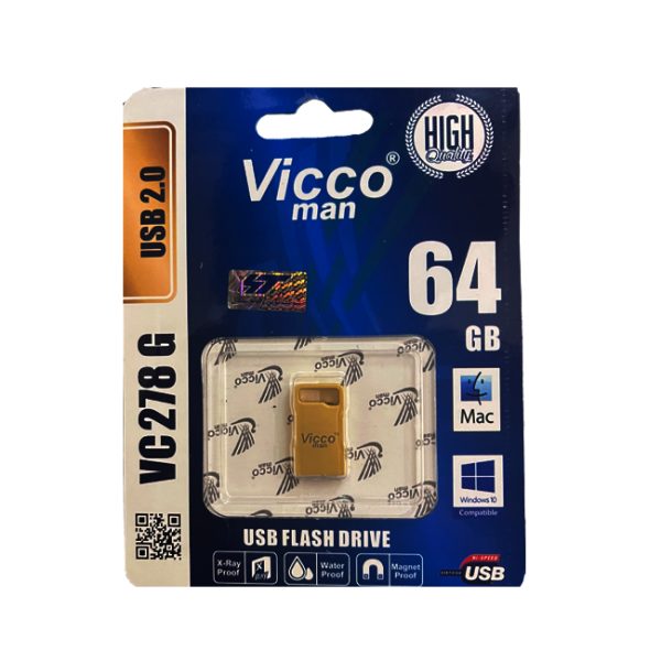 فلش مموری ویکومن Vicco man 64GB USB 2.0 VC278 G - Image 1