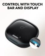محفظه شارژ هدفون Anker Liberty 4 Pro سفید با کنترل لمسی و نمایشگر هوشمند