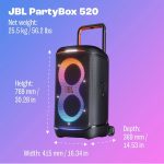 اسپیکر بلوتوثی جی‌بی‌ال مدل PartyBox 520 - Image 7