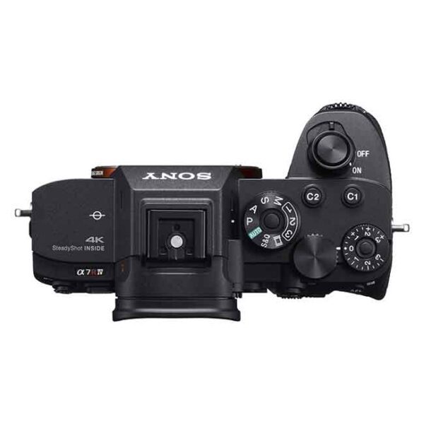 نمای بالای دوربین بدون آینه سونی a7r iv - sony alpha a7r iv