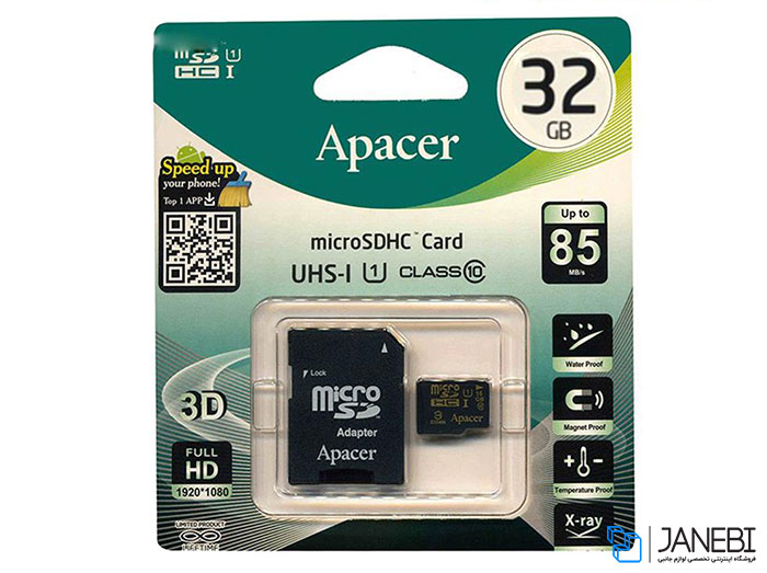 مموری کارت اپیسر Apacer Micro SD Class10 U1 32GB