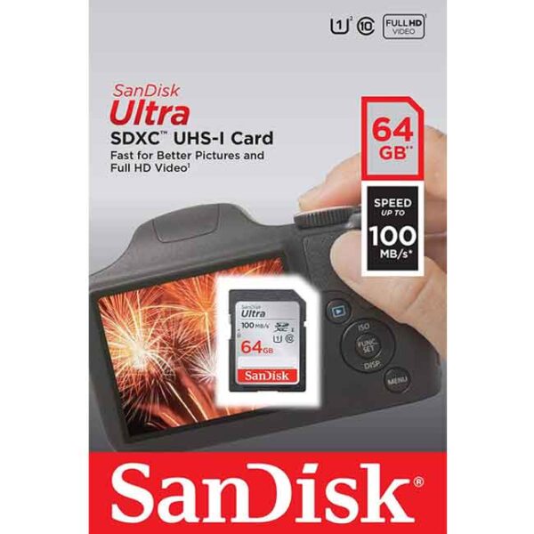 کارت حافظه سندیسک 64 گیگابایت سرعت 100 مگابایت - Image 3