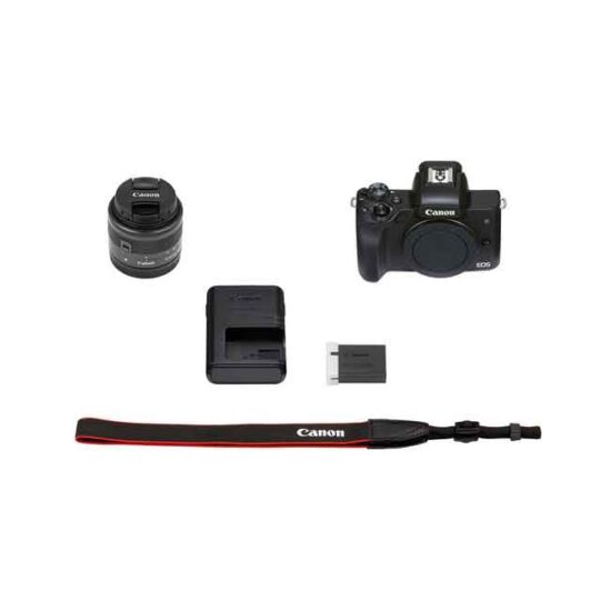 دوربین بدون آینه کانن Canon EOS M50 Mark II 15-45mm f/3.5-6.3 IS STM مشکی - Image 8