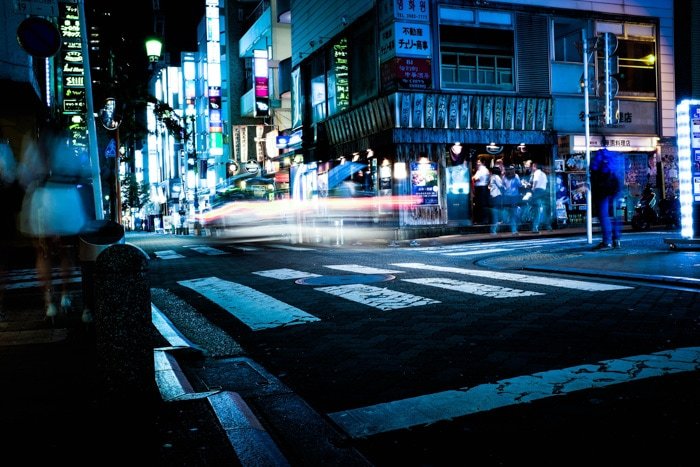 منظره شهری در شب