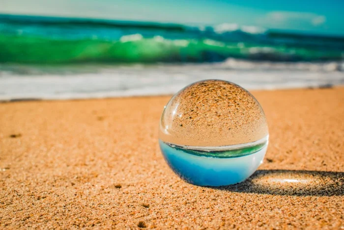 crystal ball photography sea