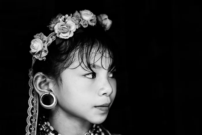 Black and White Travel Photography portrait girl