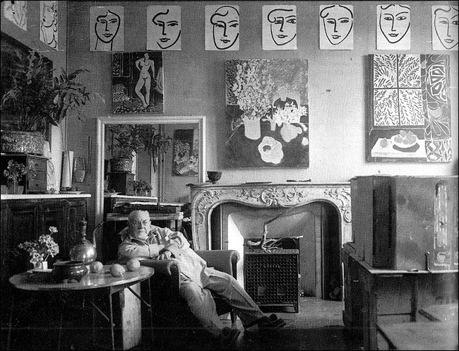 Matisse in his studio Vence May 1948