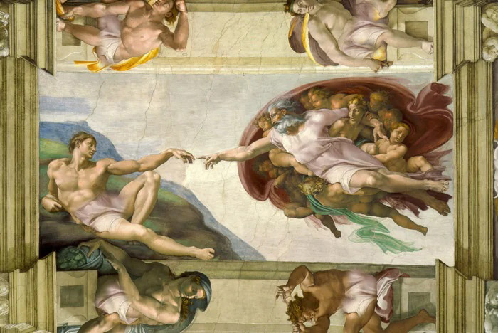 Michelangelo Creation of Adam principals of design