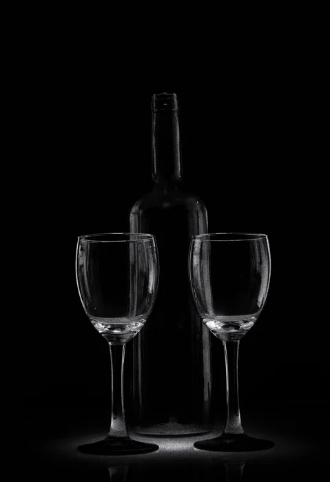 low key monochrome photography wine