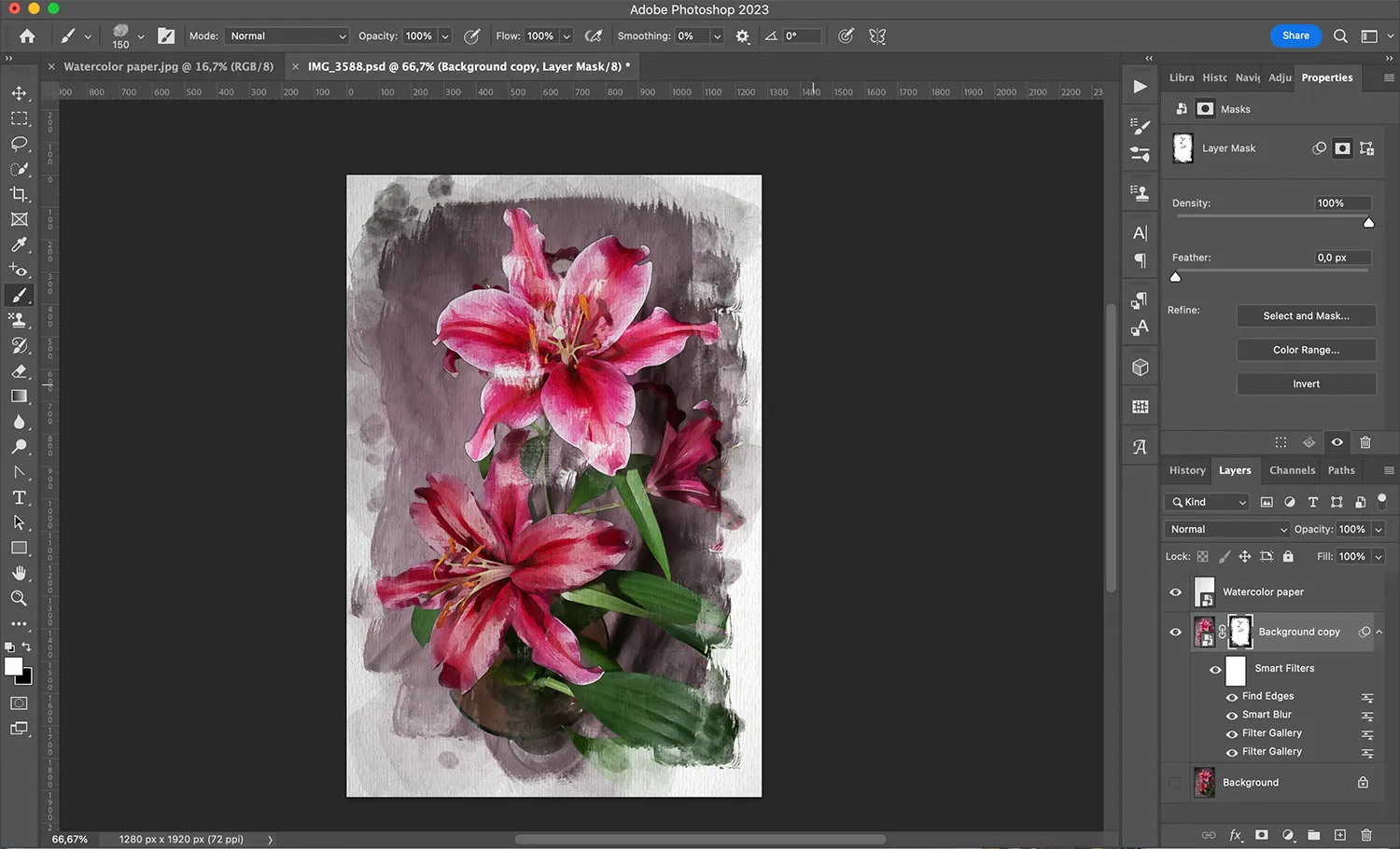 9 watercolor effect Photoshop step 8 1
