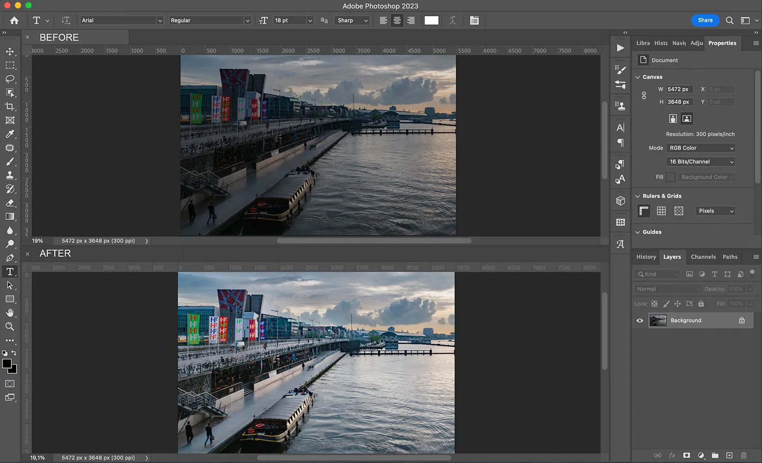 Screen blend example BEFORE AFTER