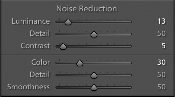 subtle noise reduction settings