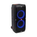 اسپیکر بلوتوثی چمدانی JBL PartyBox 310 با نورپردازی LED آبی و پنل کنترل حرفه‌ای