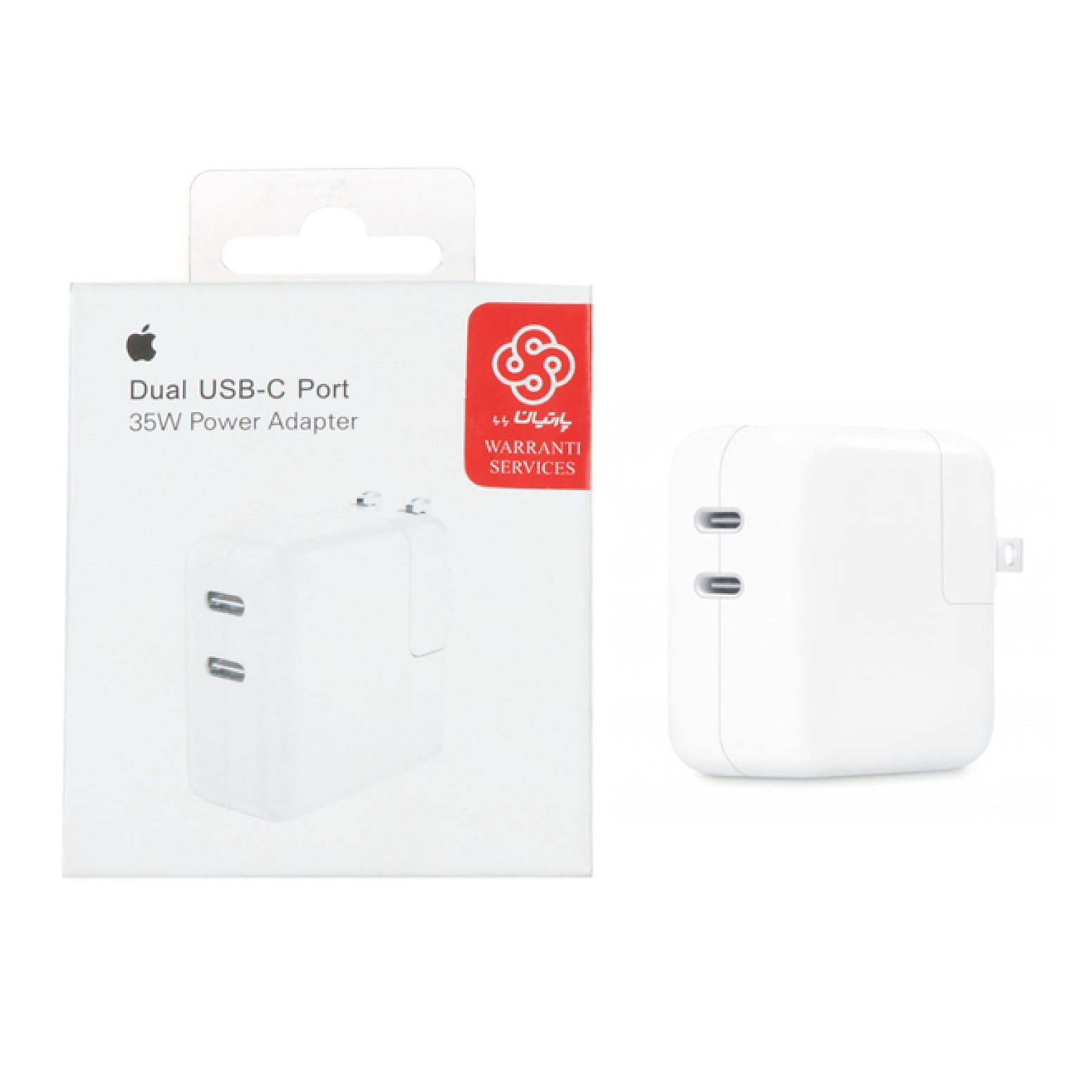 Apple wall charger 35W two ports model A2305 white 2