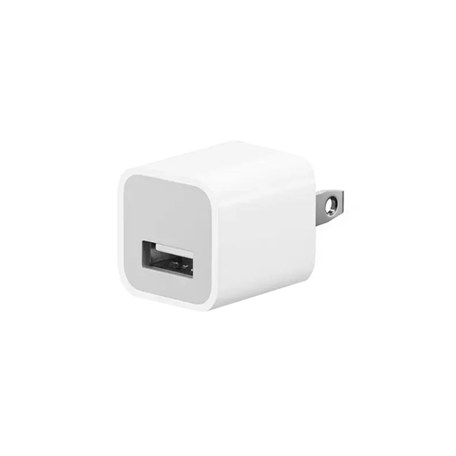 Single port iPhone wall charger with pack model MD813ZM A white
