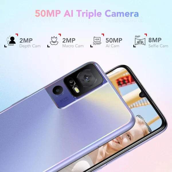 گوشی موبایل تی سی ال TCL 40 SE 256GB RAM 6GB بنفش - Image 10