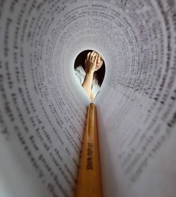 Creative Tunnel of Words Photography