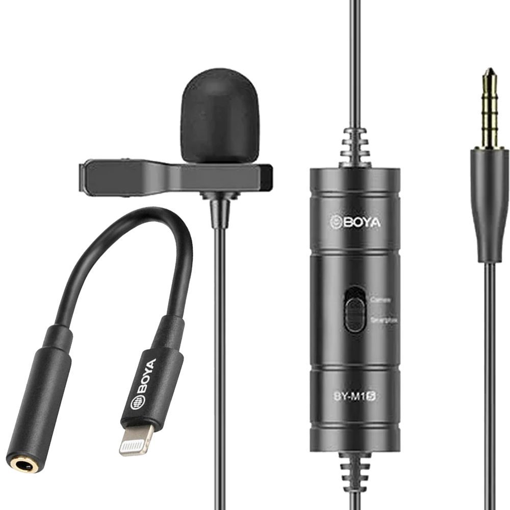 BOYA-BY-M1S-+-By-K3-Lavalier- (1) میکروفن یقه ای بویا BOYA BY-M1S + By-K3 Lavalier Microphone - Image 1