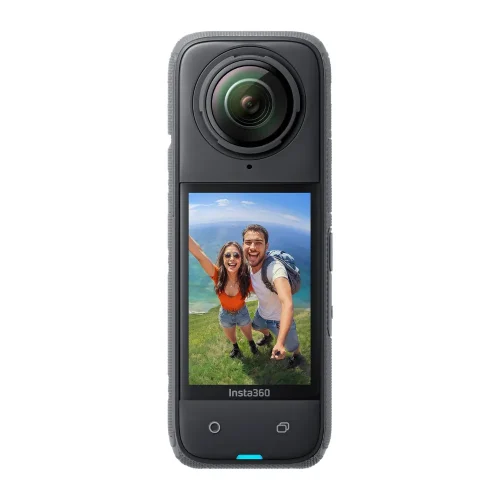 تصویر دوربین 360 درجه Insta360 X4 با نمایشگر جلو