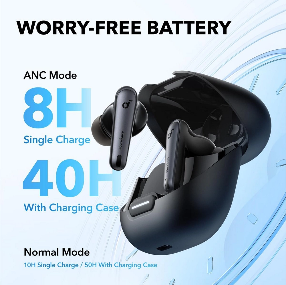 هندزفری Anker Liberty 4 با ۸ ساعت عمر باتری در حالت ANC و ۵۰ ساعت با کیس شارژ