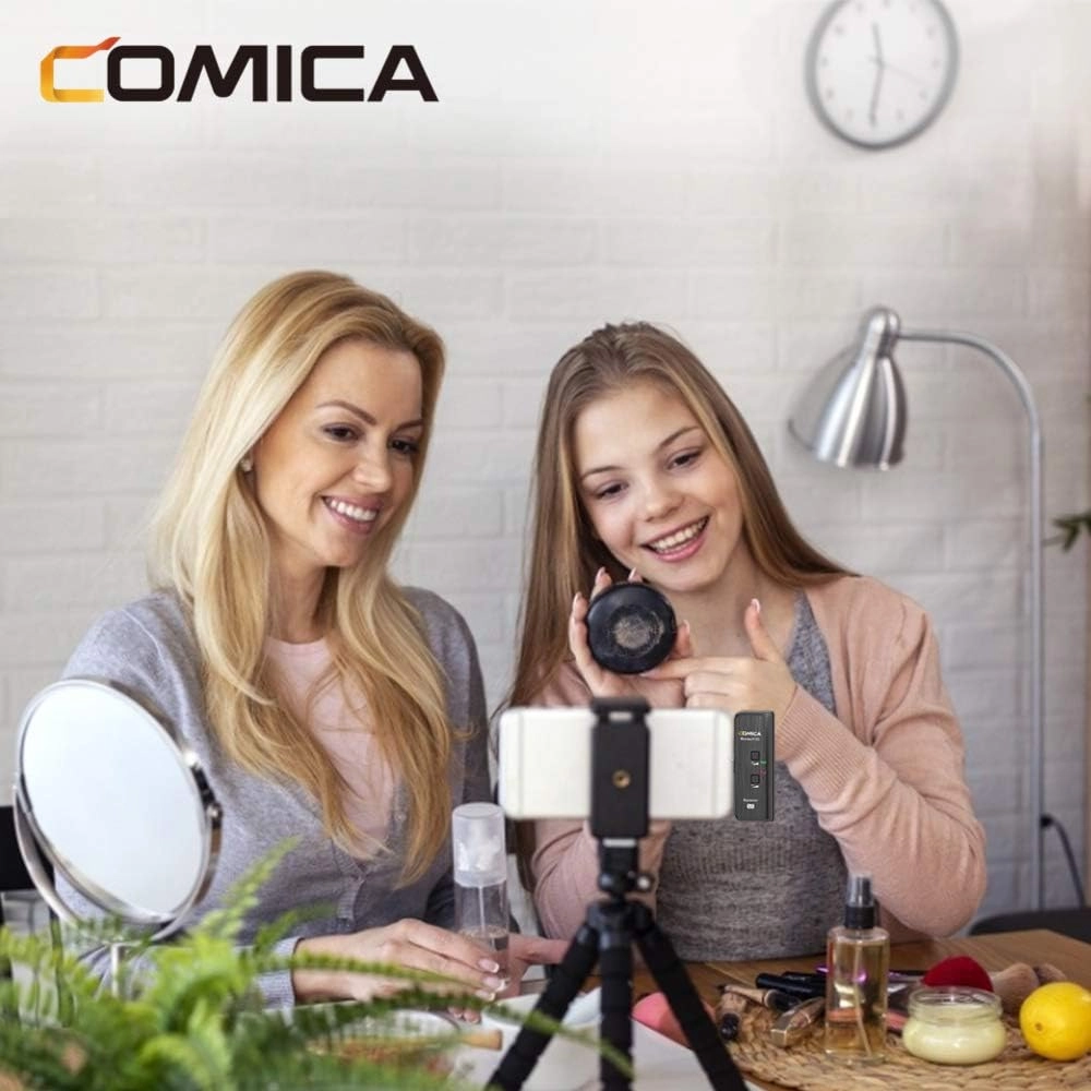 میکروفون بی‌سیم Comica BoomX-D MI1 دیجیتال ۲.۴ گیگاهرتز با اتصال مستقیم به آیفون - مناسب تولید محتوا و ولاگ