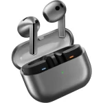تصویر هدفون بیسیم Samsung Galaxy Buds 3 نقرهای با کیس شارژ باز شده، محصول جدید سامسونگ