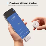 میکروفون یقه ای بی سیم Boya Omic-D رابط Lightning سفید - Image 2