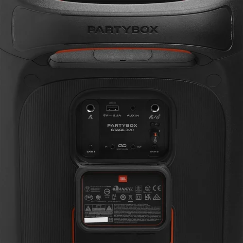 پورت‌های ورودی و پنل پشتی اسپیکر JBL PartyBox Stage 320