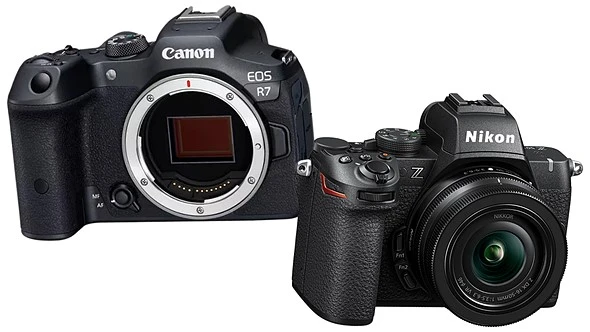 APS C cameras canon eos r7 nikon z50 2 opt تغییرات چشمانداز لنزهای APS-C