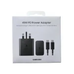 شارژر دیواری 45W سامسونگ EP-T4510 Type-C همراه با کابل 1.8 متری اورجینال