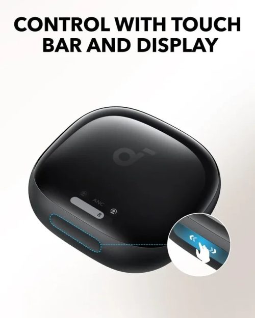 محفظه شارژ هدفون Anker Liberty 4 Pro سفید با کنترل لمسی و نمایشگر هوشمند