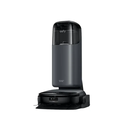 جاروبرقی رباتیک eufy Robot Vacuum Omni S1 به همراه ایستگاه تخلیه Uniclean از زاویه کناری