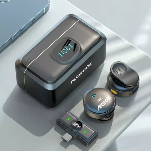 میکروفون بی سیم آراروکس  Ararox Q8 Type-C Wireless Microphone - Image 3