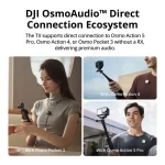 میکروفون بی‌سیم DJI Mic Mini شامل فرستنده و گیرنده برای اتصال به موبایل و دوربین