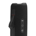 اسپیکر JBL Flip 7 مشکی ایستاده با بند و دکمه‌ها