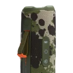 اسپیکر JBL Flip 7 ارتشی ایستاده با بند و دکمه‌ها