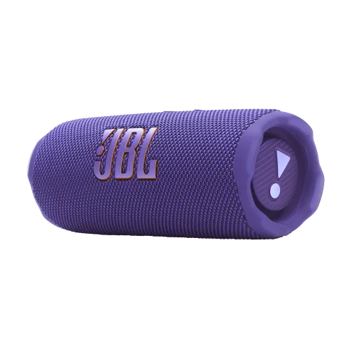 نمای سه رخ راست اسپیکر JBL Flip 7 بنفش با لوگو