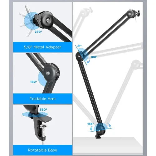 پایه میکروفون بویا BOYA BY-BA20 stand - Image 3