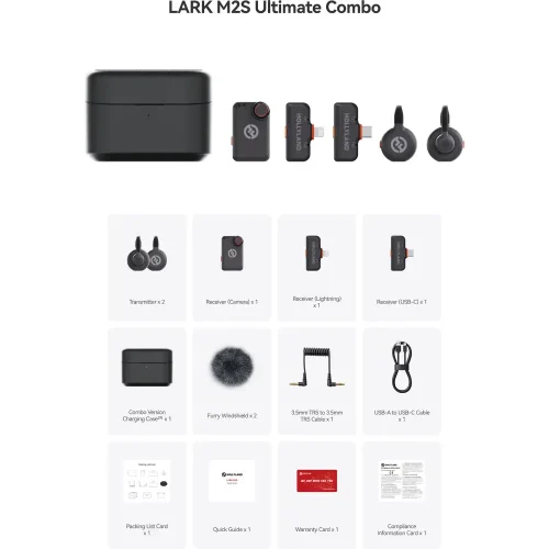 میکروفون Hollyland LARK M2S Ultimate Combo دوکاربره - Image 2