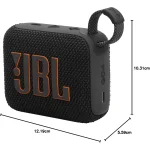 اسپیکر JBL Go 4 مشکی به همراه ابعاد دقیق