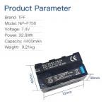 كيت ٢ عددي باتری NP-F750770 Battery - Image 3