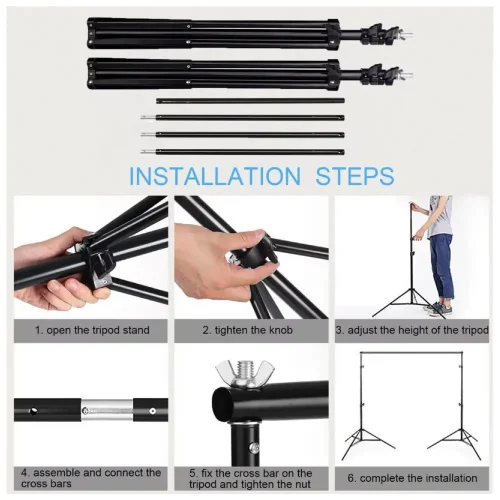 سه پایه نگهدارنده فون پرتابل Portable Background holder 280 pro - Image 4