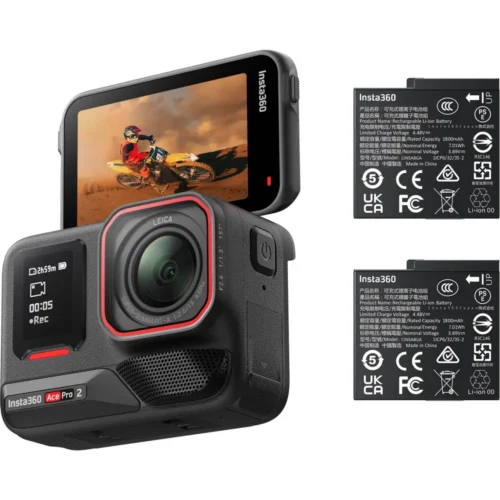 بسته کامل دوربین Insta360 Ace Pro 2 با دو باتری لیتیومی