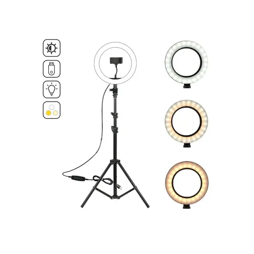 رینگ لایت (26 سانتی متر 10 وات) HX-260 به همراه پایه - Image 4