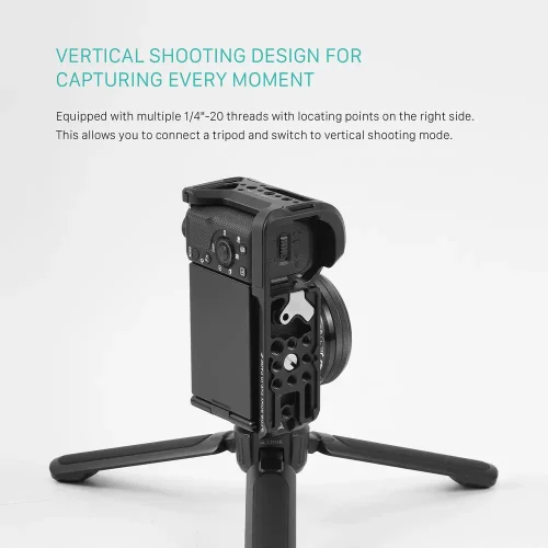 ال براکت کیج تیلتا Tilta L-Bracket Mounting Plate for Sony ZV-E10 (Black) - Image 2