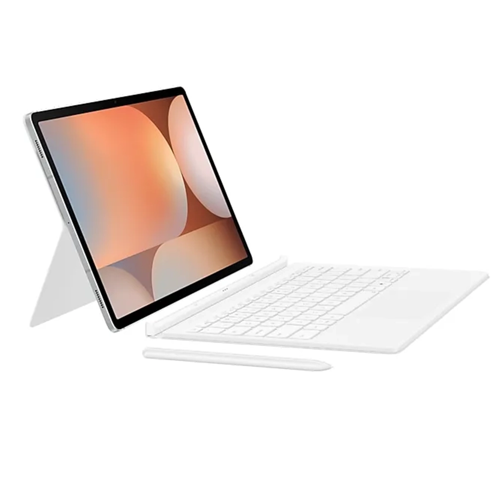تبلت Galaxy Tab S10 Plus سفید رنگ همراه کیبورد و قلم